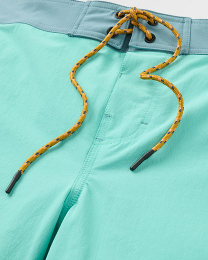 Cruiser NetPlus® Recycled 21" Boardshort - Aqua - Flatlay