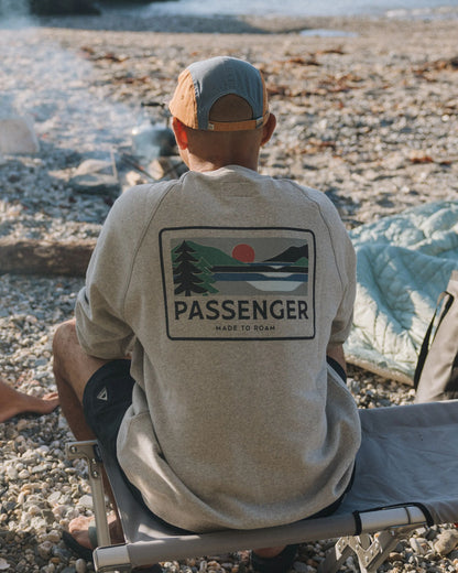 Roamer Men's Organic Cotton Sweatshirt - Grey Marl - Lifestyle