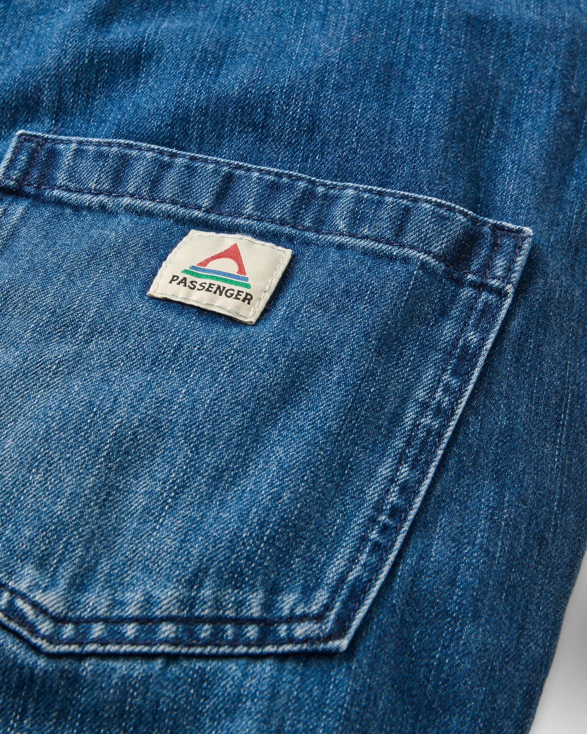 Shuffle Denim Dungarees - Denim Blue - Flatlay