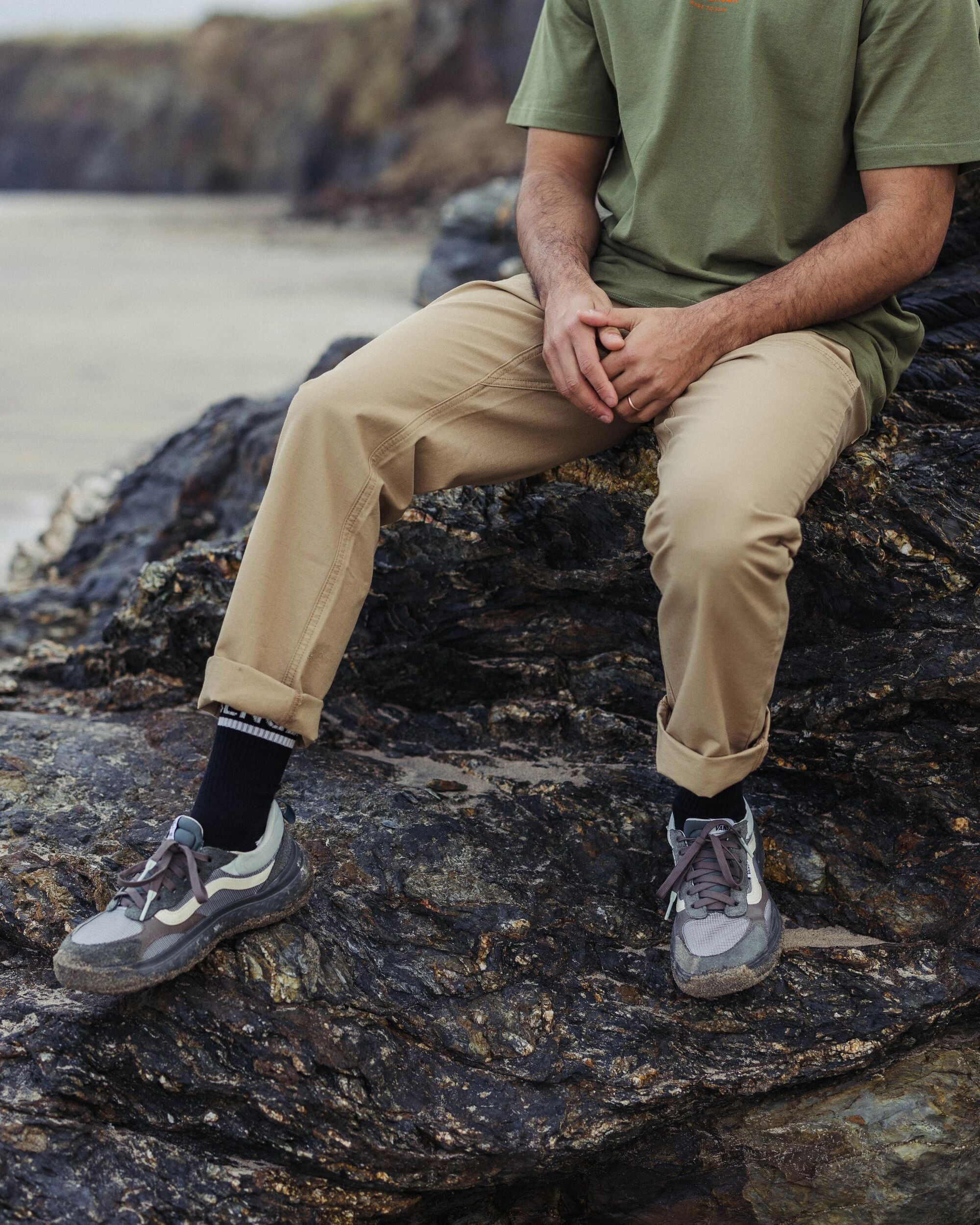 Rif-Raf Organic Cotton Ripstop Trouser - Biscuit - Lifestyle