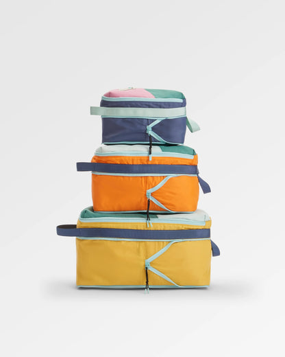 Packing Cube 9L - Spearmint/Deep Ocean - Flatlay