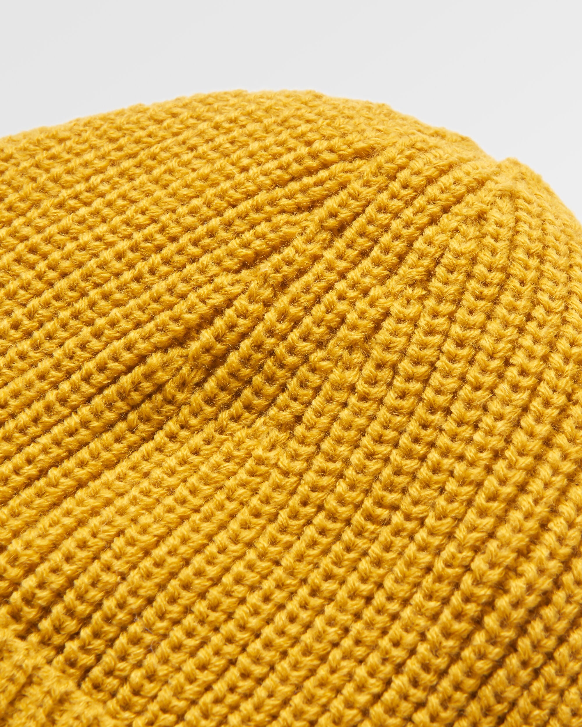 Compass Recycled Beanie - Mustard Yellow - Flatlay