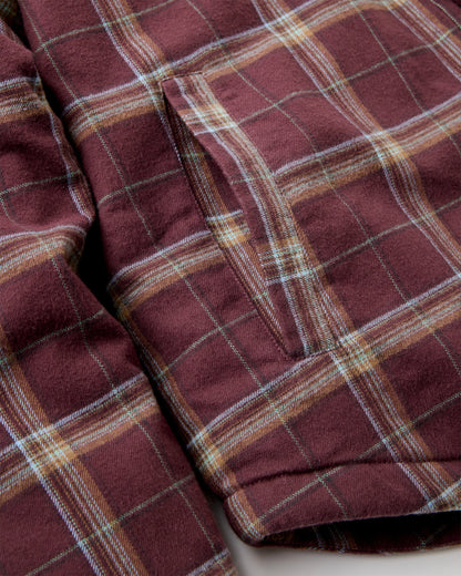 Kodiak Sherpa Lined Overshirt - Brambleberry Check - Flatlay
