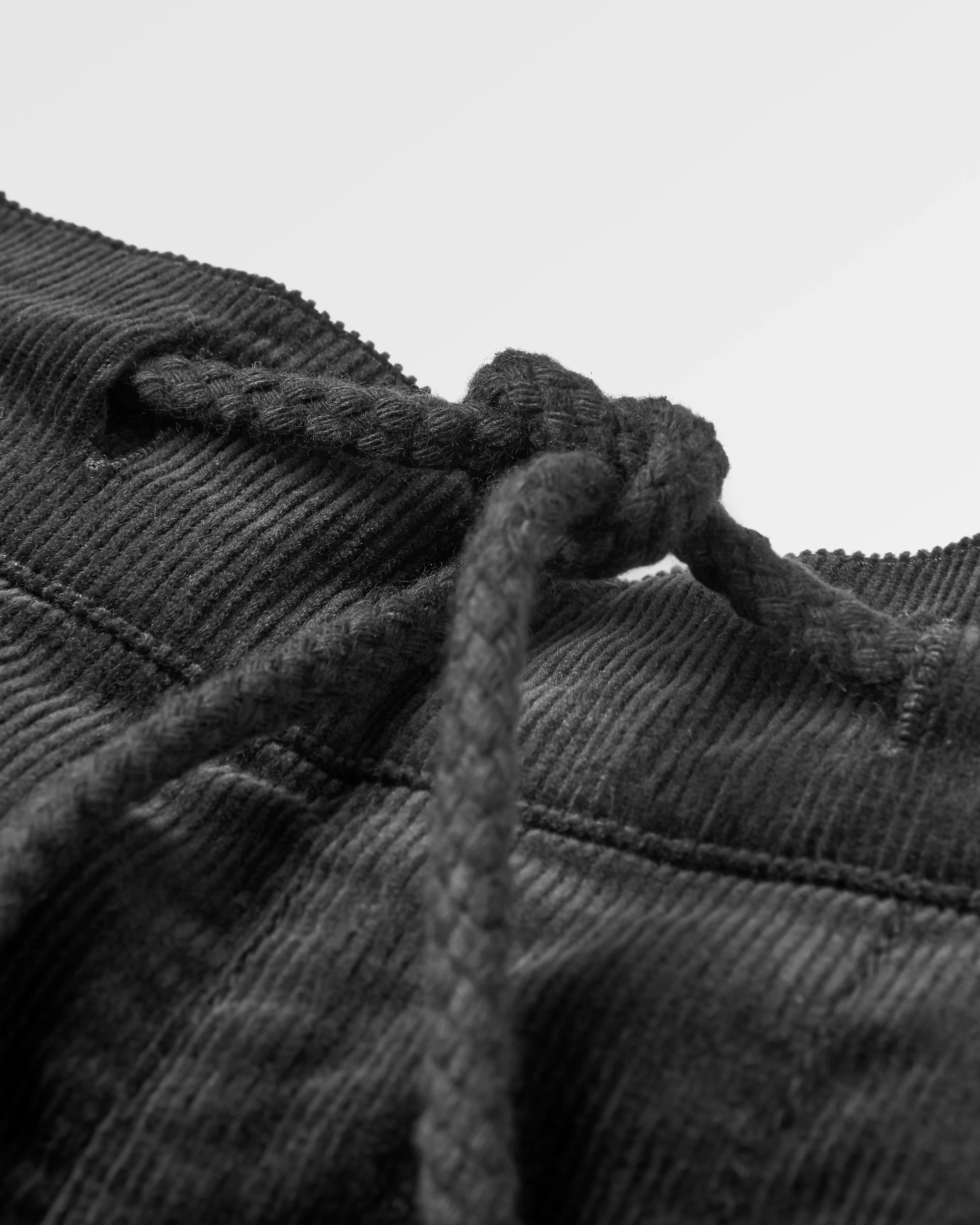 Compass Recycled Corduroy Trouser - Black - Flatlay