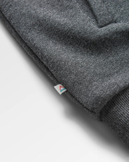 Tidal Full Zip Organic Cotton Hoodie - Charcoal Marl - Flatlay