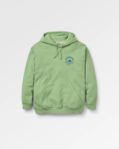 Dune Oversized Hoodie - Stem Green Marl - Flatlay