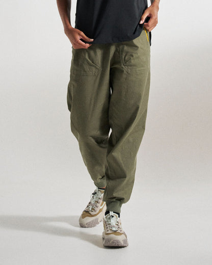 Hydrilla High Waisted Jogger - Dusty Olive - Studio Model