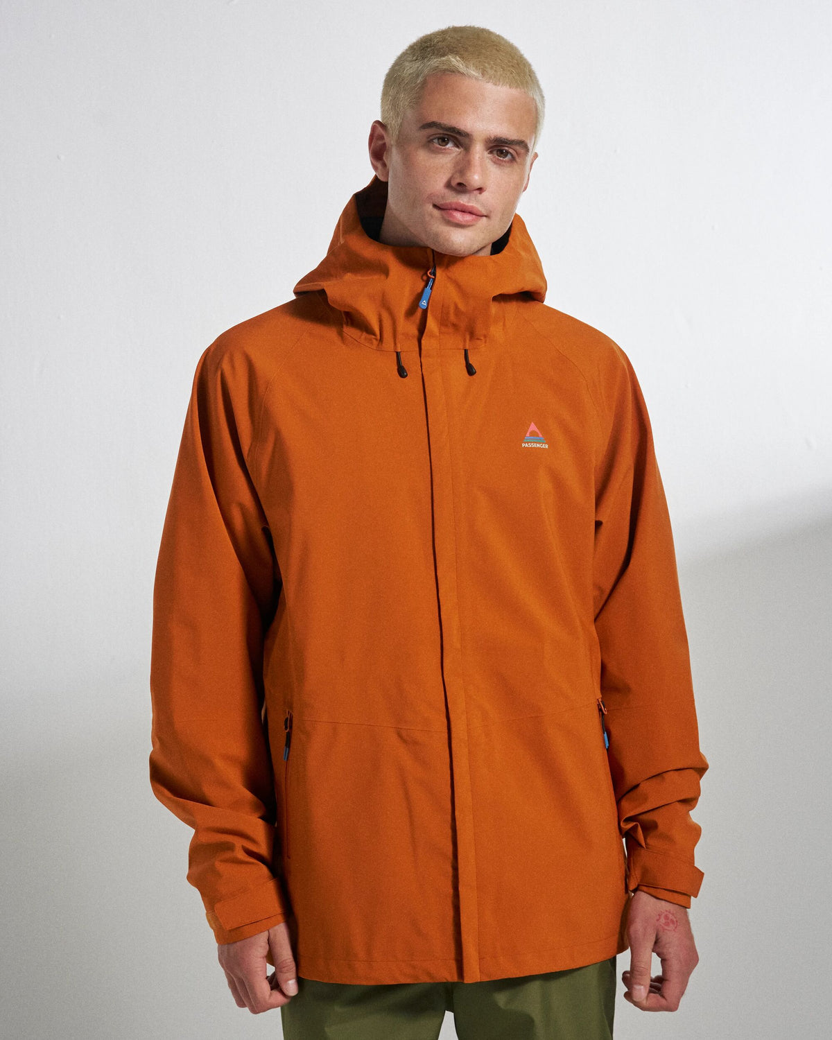 Five Season Waterproof Jacket - Sunset Orange - Studio Model