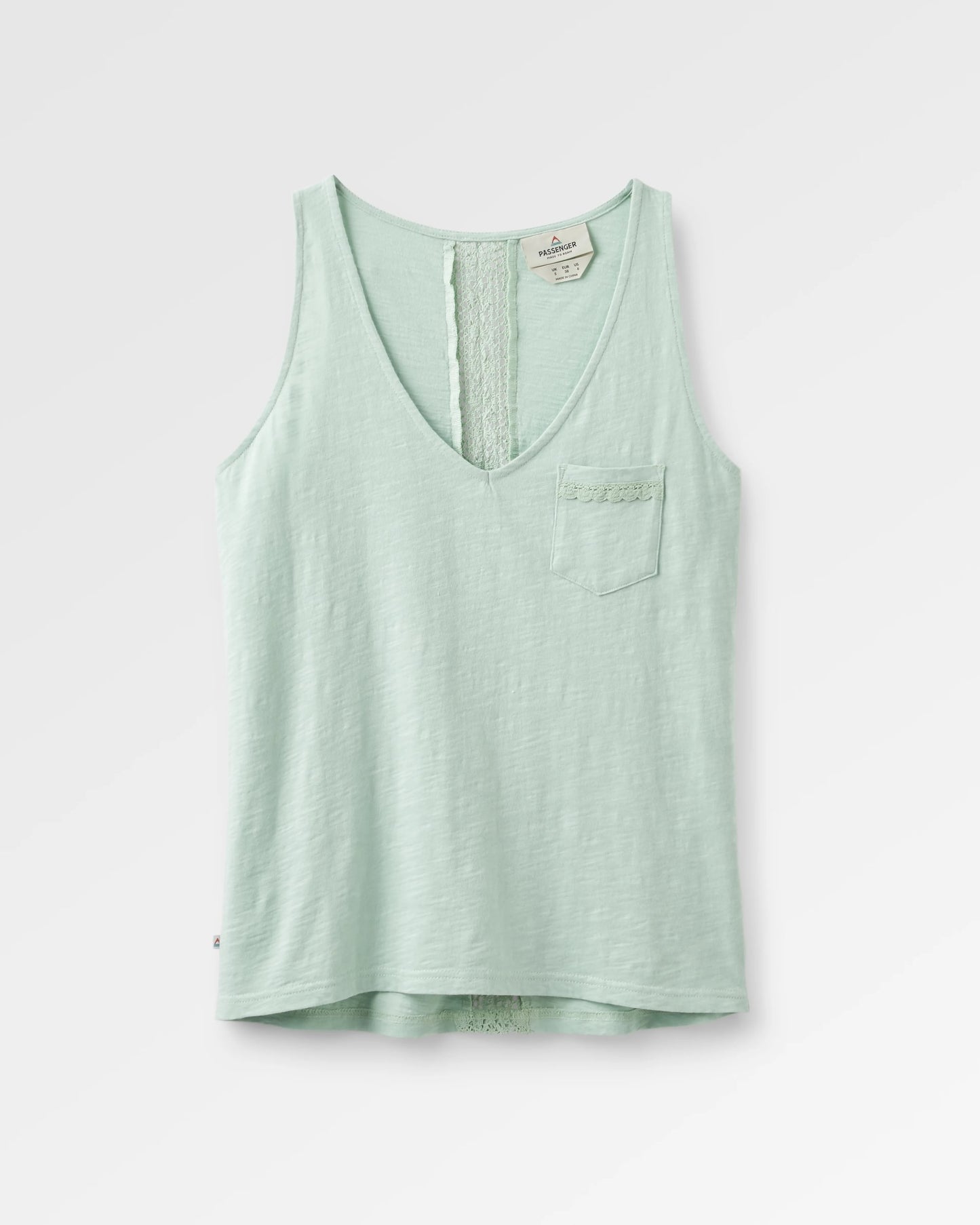 Rivergate Recycled Cotton Top - Spearmint - Flatlay