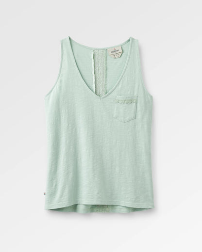 Rivergate Recycled Cotton Top - Spearmint - Flatlay