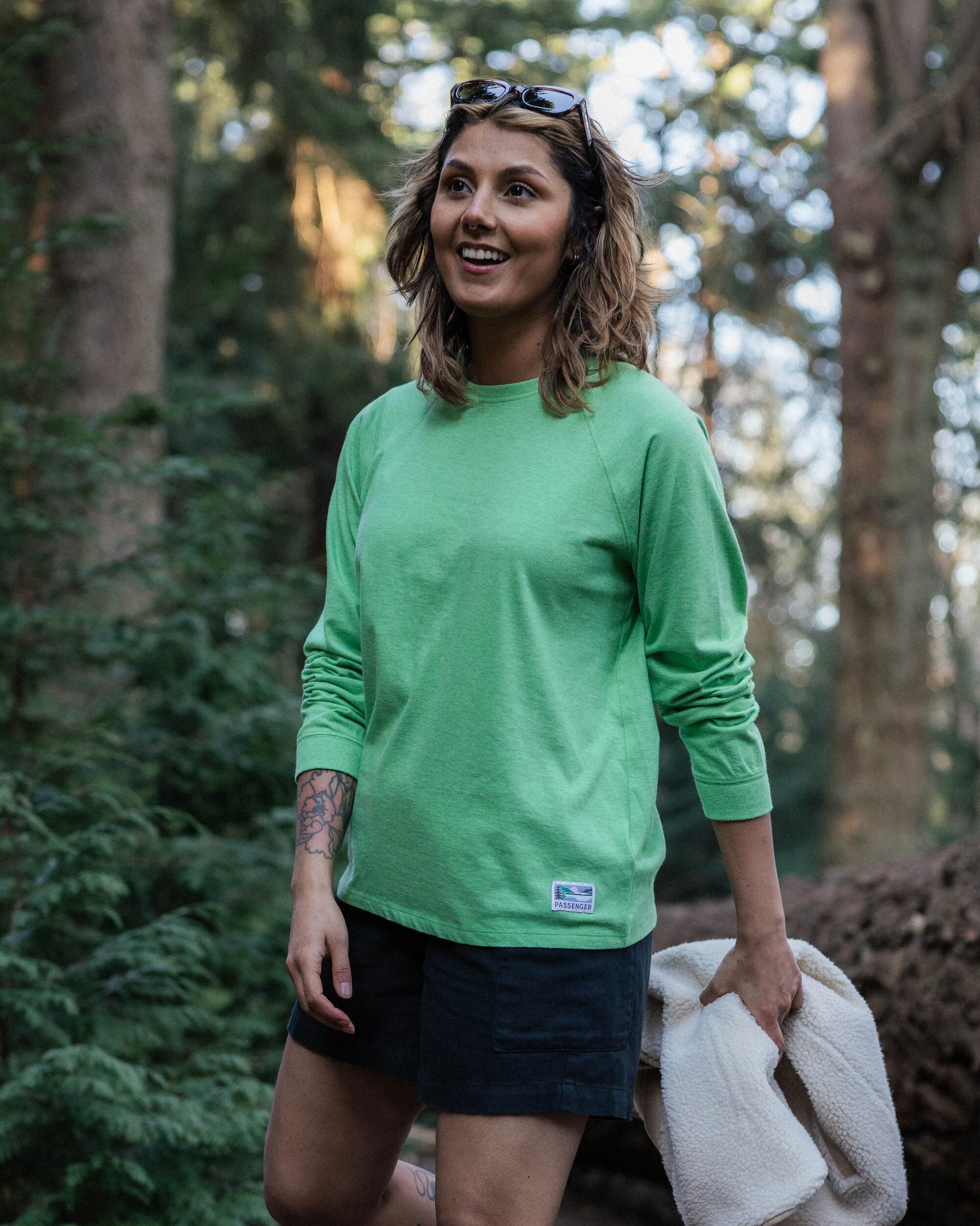 Legacy LS T-Shirt - True Green Marl - Lifestyle