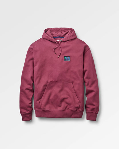 Roamer Patch Relaxed Fit Hoodie - Fig - Flatlay