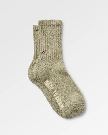 Thorne Heavyweight Sock - Stone - Flatlay