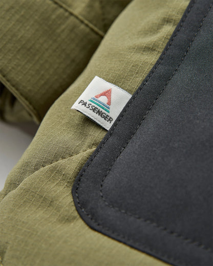 Campscape Recycled Fleece Lined Parka - Black/Khaki - Flatlay