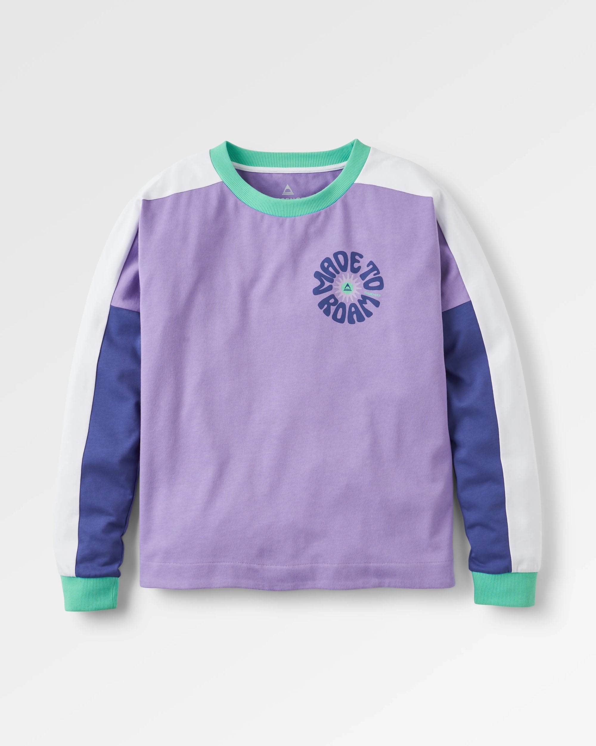 Easy Days Organic Cotton LS T-Shirt - Retro Purple - Flatlay