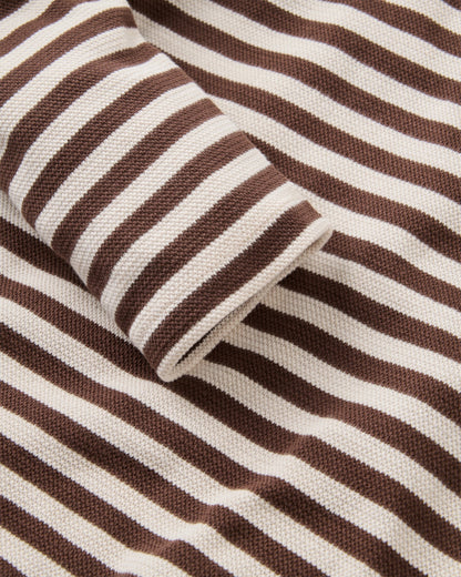 Panorama Striped Long sleeve T-Shirt - Chestnut - Flatlay