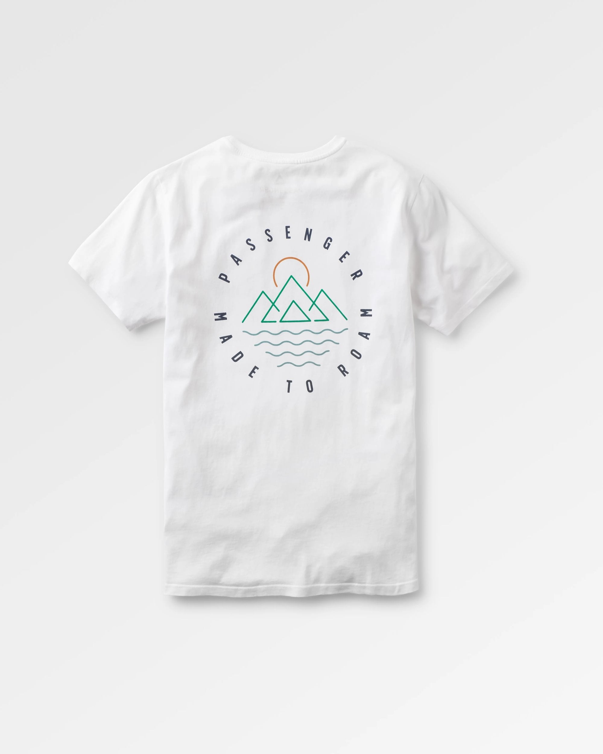 Escapism Recycled Cotton T-Shirt - White - Flatlay