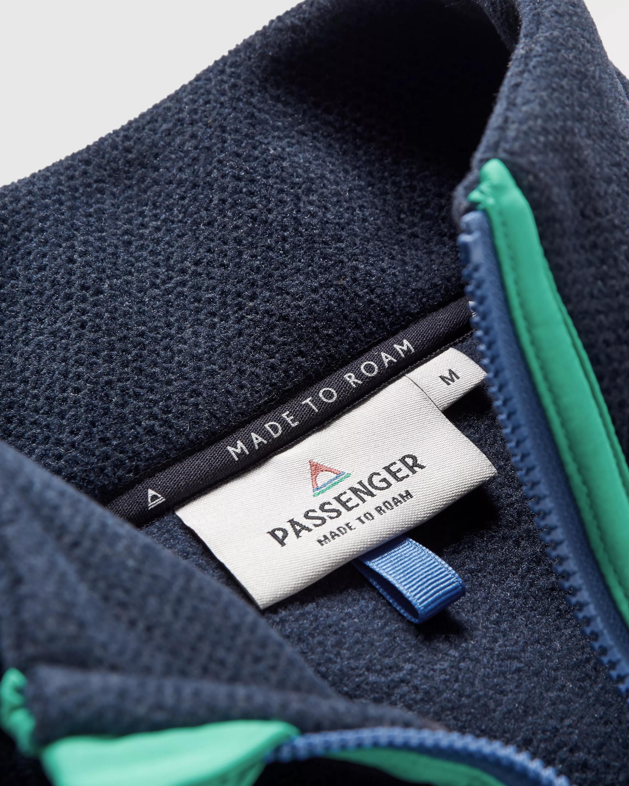 Men's Highland Recycled Polartec® Fleece - Lilac/ Deep Navy - Flatlay