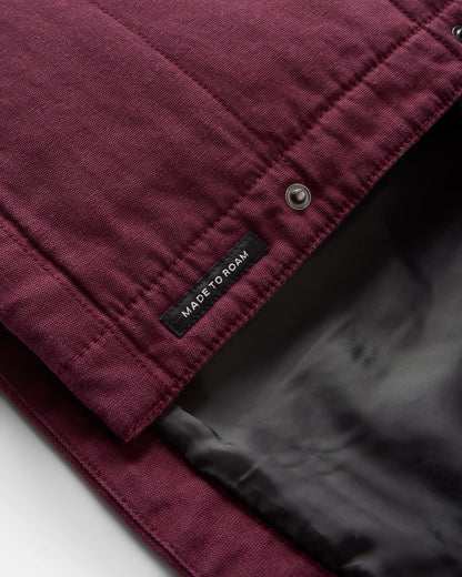 Taranaki Canvas Quilted Overshirt - Fig - Flatlay