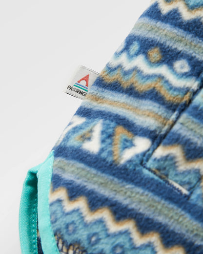 Sorrel Recycled Polar Fleece - Geo Stripe Dark Denim - Flatlay