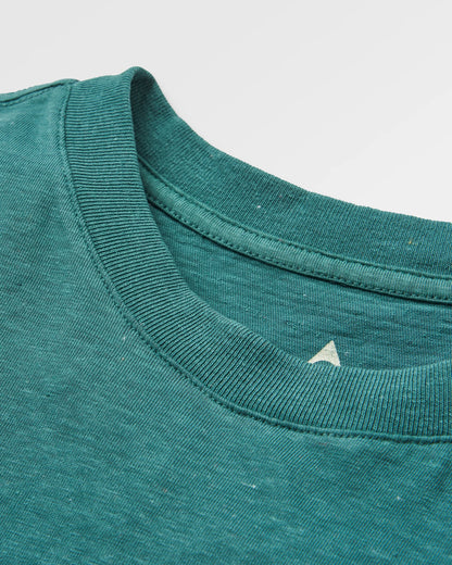 Heritage Organic Relaxed Fit T-Shirt - Deep Ocean Marl - Flatlay