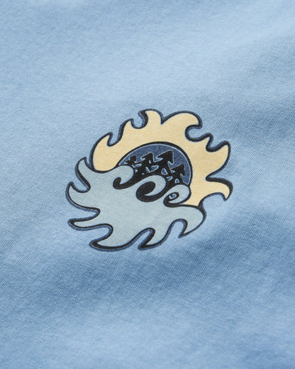 Dune Recycled Cotton Relaxed Fit T-Shirt - Faded Denim - Flatlay