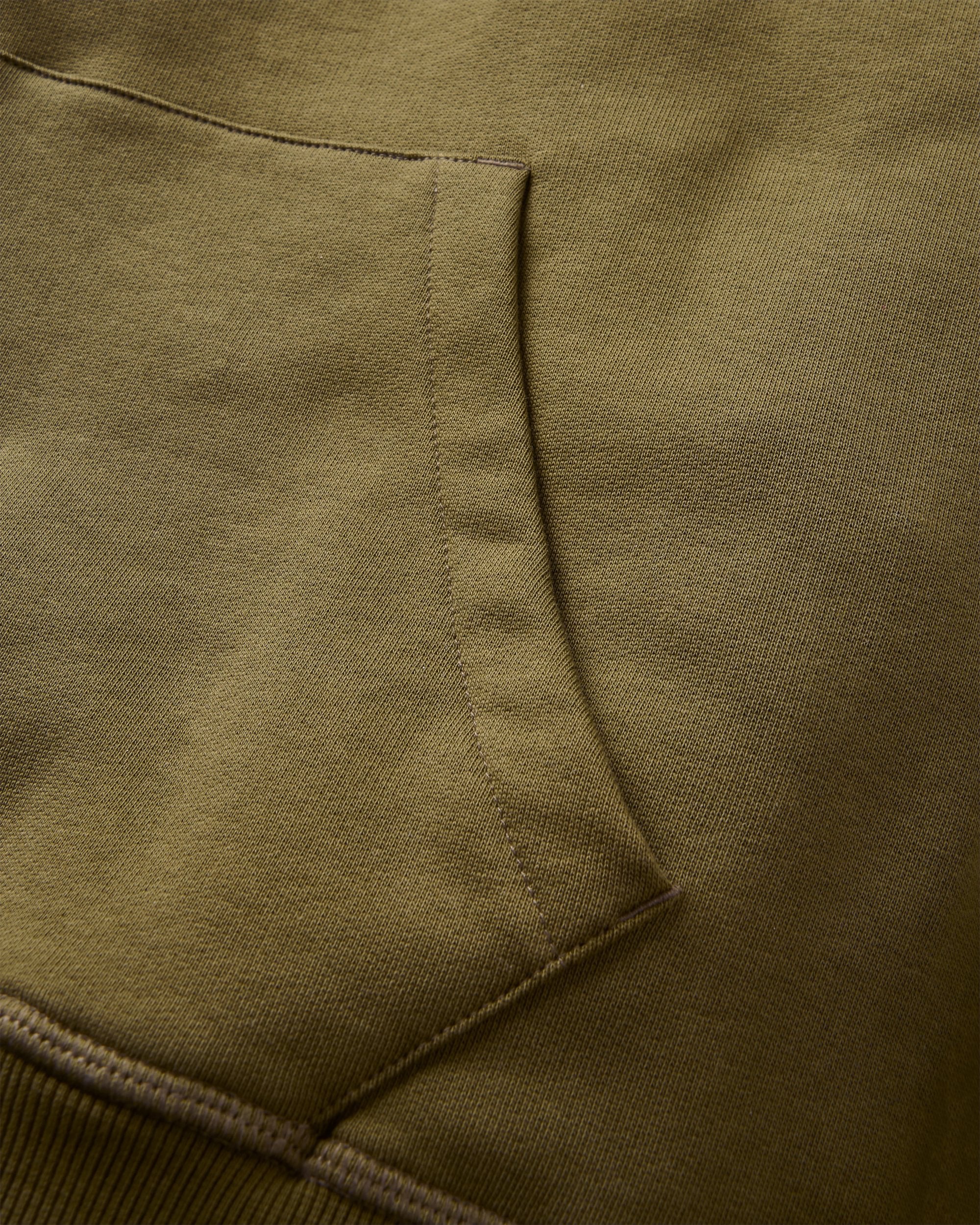 Odyssey Organic Cotton Hoodie - Dark Olive - Flatlay