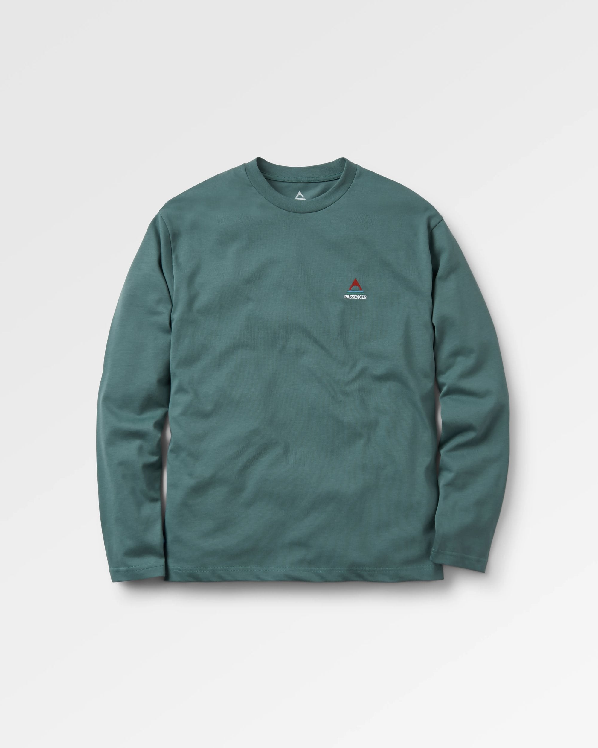 Vita Regenerative Cotton Relaxed Fit LS T-shirt - Deep Ocean - Flatlay