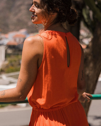 Aria Jumpsuit - Ember Orange - Lifestyle