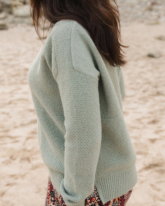 Cove Recycled Knitted Jumper - Pistachio