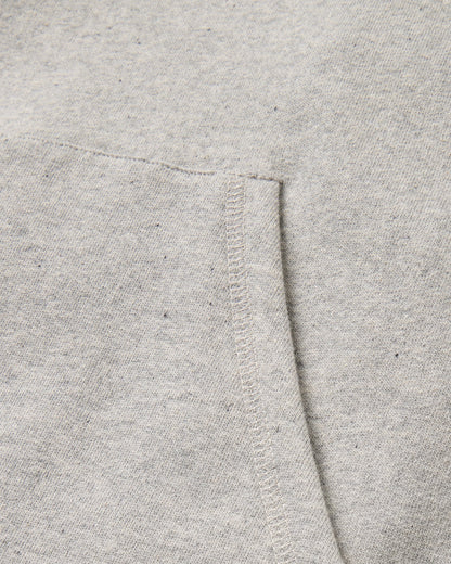 Roamer Recycled Cotton Hoodie - Grey Marl - Flatlay
