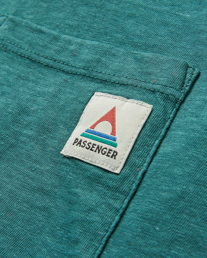 Heritage Organic Relaxed Fit T-Shirt - Deep Ocean Marl - Flatlay