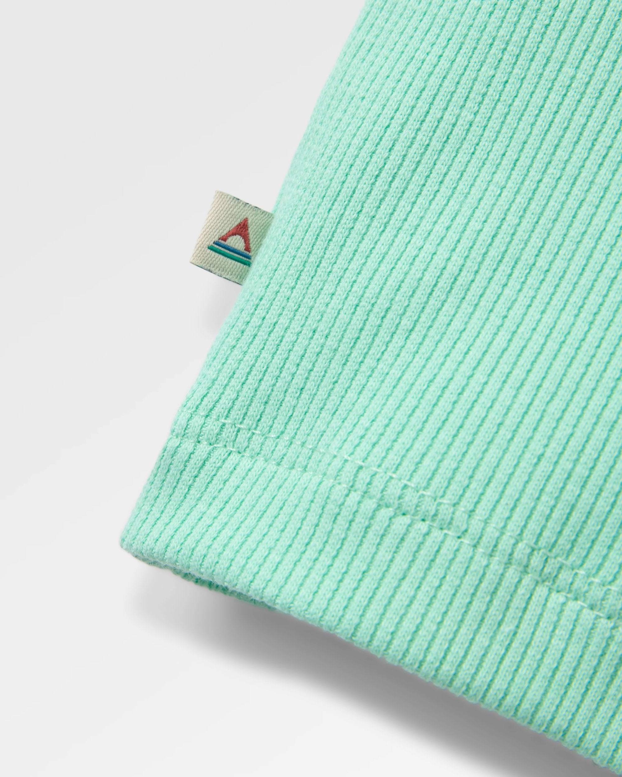 Easy Days Ribbed Graphic Vest - Aquamarine - Flatlay