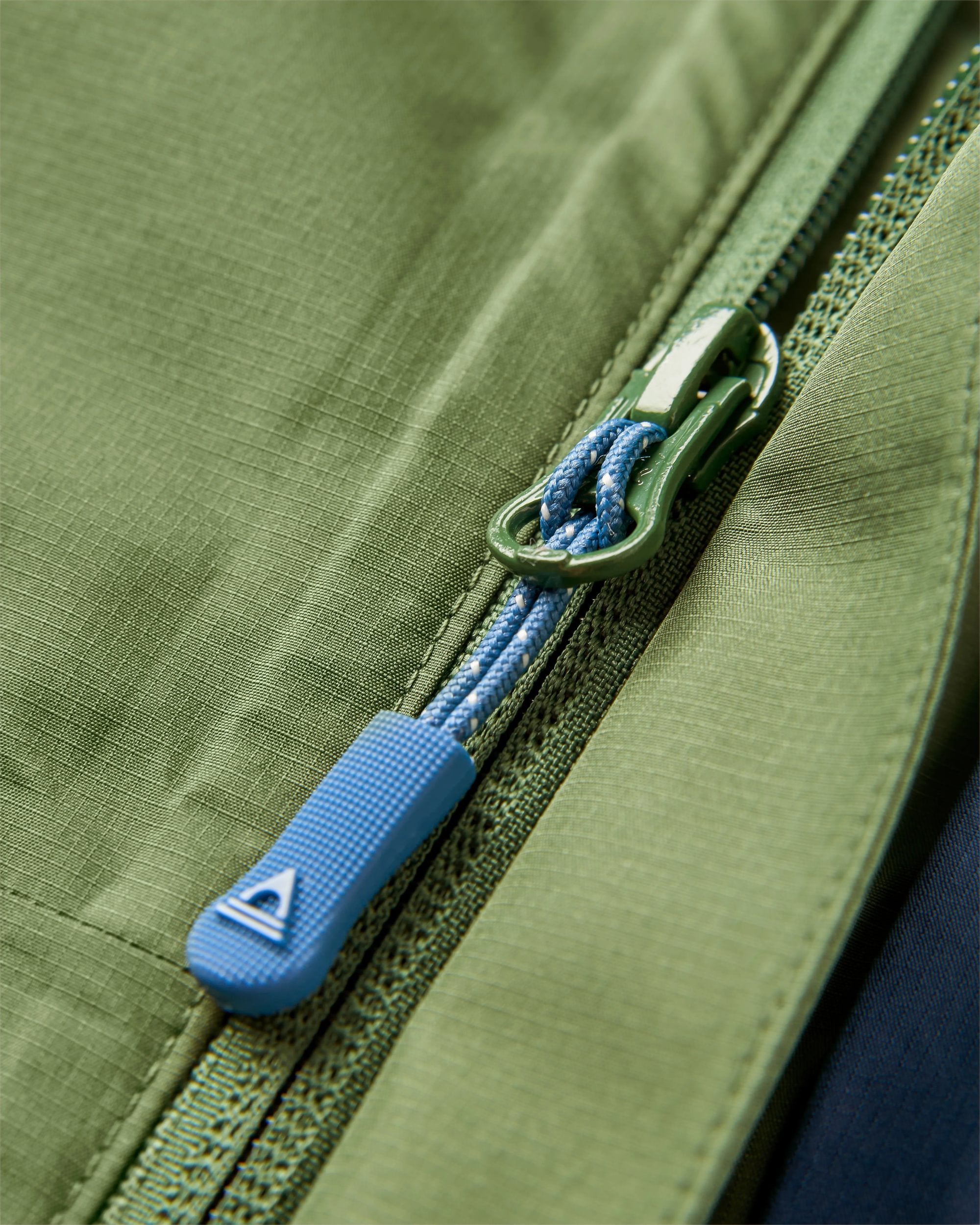 Trailscape Men's Recycled Waterproof Jacket - Dark Denim/Wild Green - Flatlay