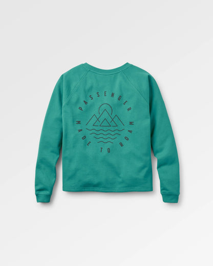 Remote Recycled Cotton Sweatshirt - Greenlake - Flatlay
