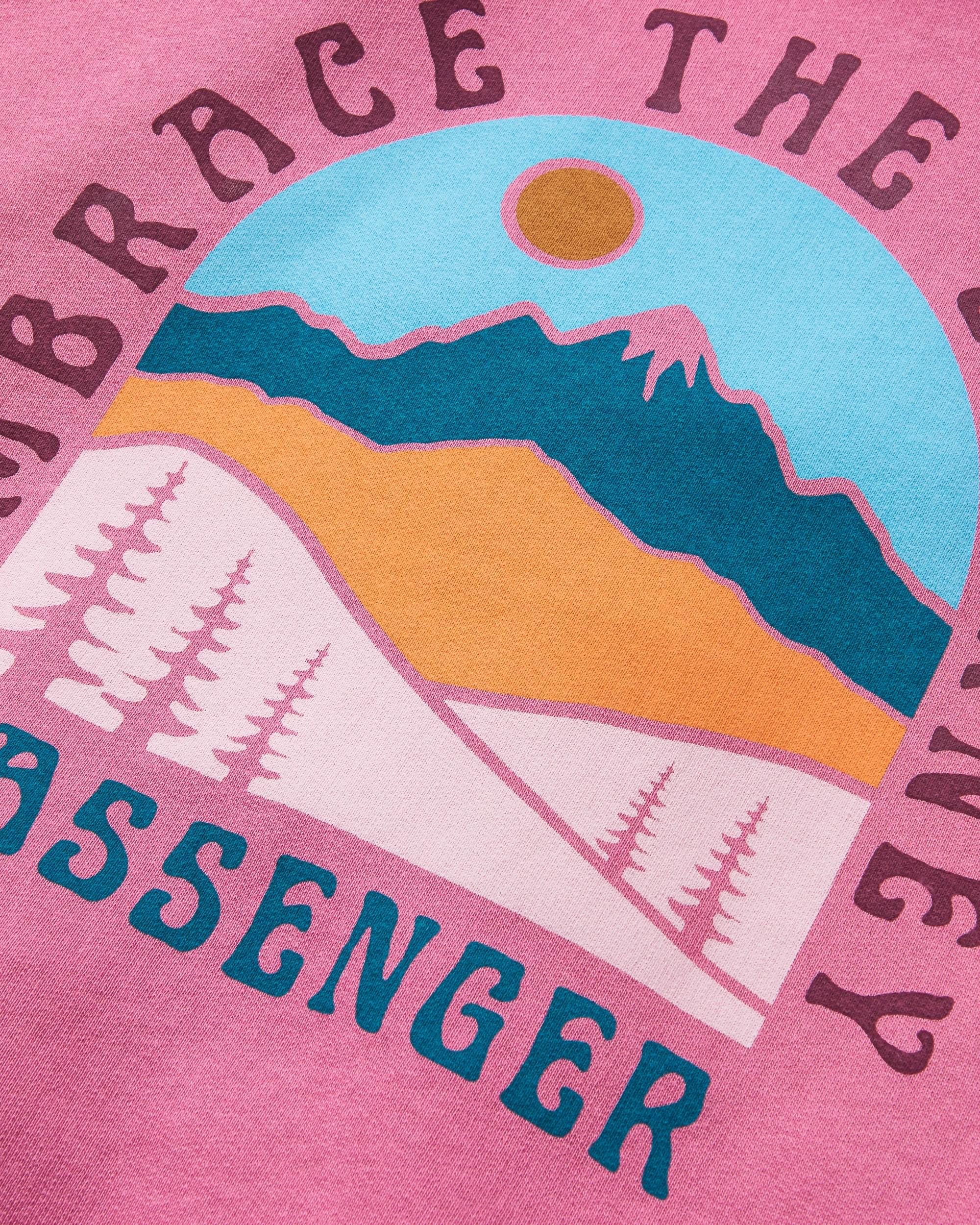 Outlook Recycled Cotton Hoodie - Mauve Haze - Flatlay