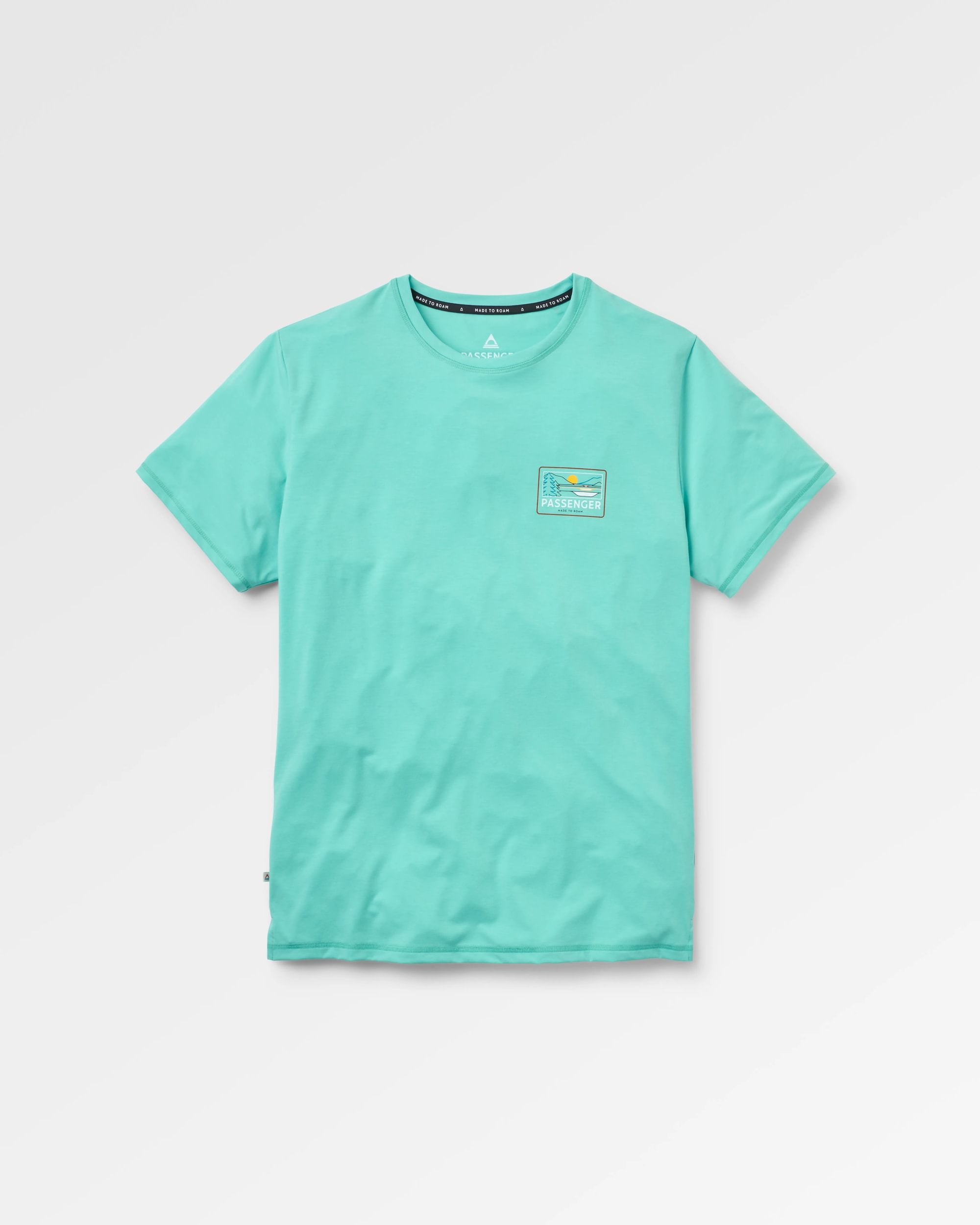 Roamer Men's Drirelease® Active T-Shirt - Aqua - Flatlay
