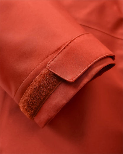 Five Element Recycled Waterproof Jacket - Red Ochre - Flatlay