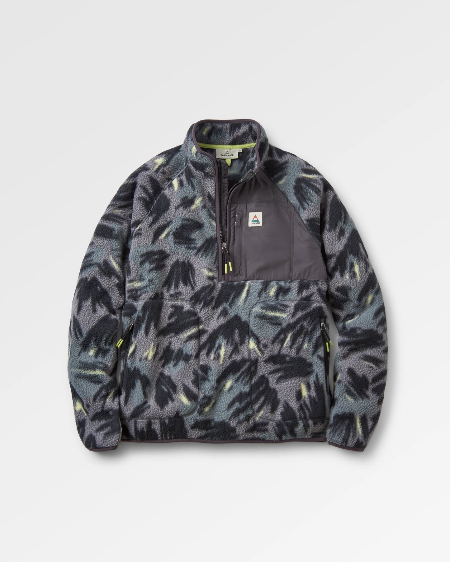 Offgrid 2.0 1/2 Zip Recycled Sherpa Fleece - Abstract Mountain Charcoal