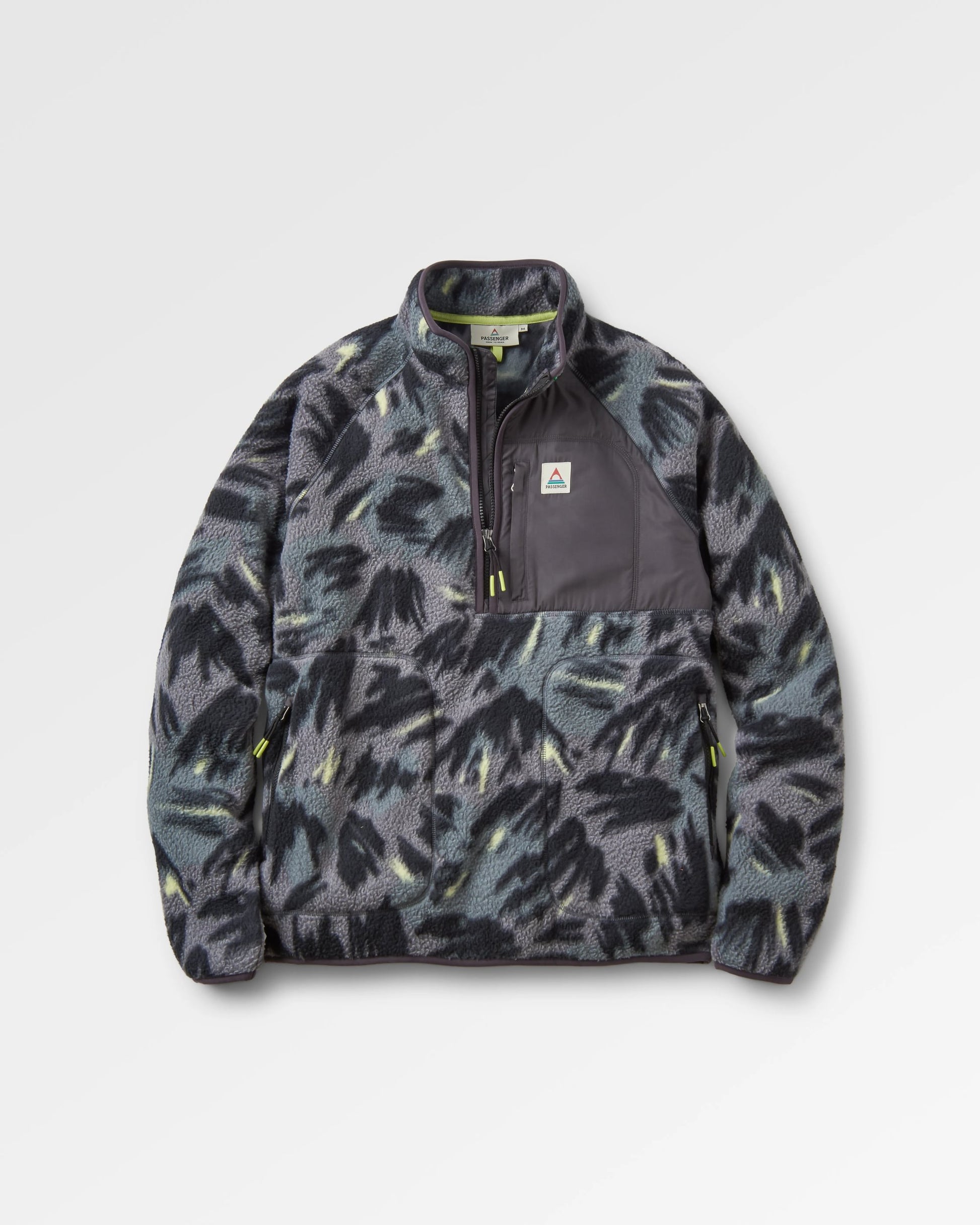 Offgrid 2.0 1/2 Zip Recycled Sherpa Fleece - Abstract Mountain Charcoal