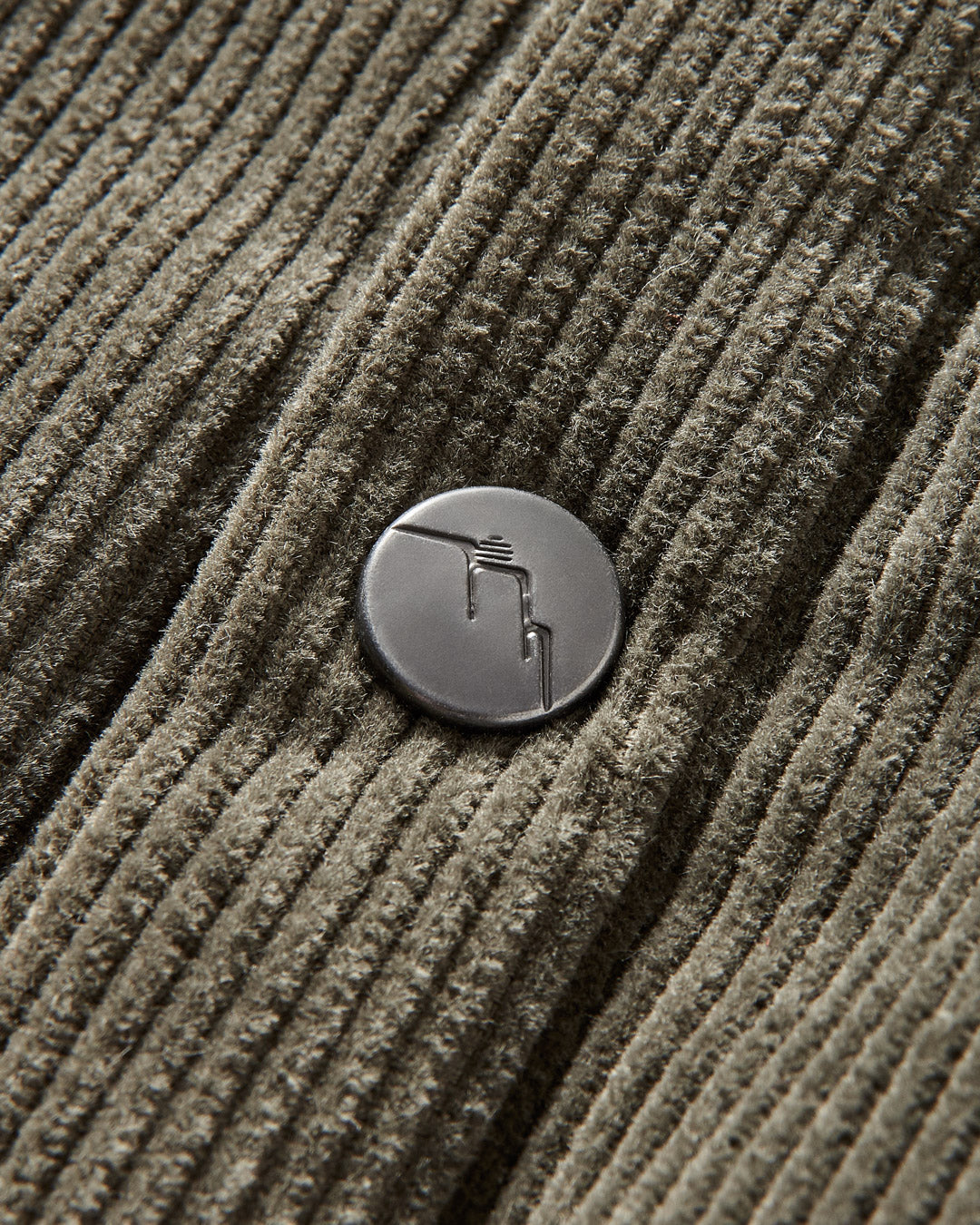 Kodiak Sherpa Lined Cord Overshirt - Dusty Olive - Flatlay