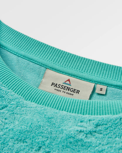 Vibes Textured LS Top - Aqua - Flatlay