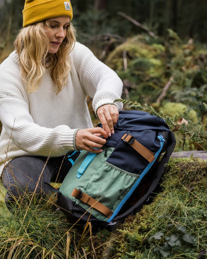 Boondocker Recycled 26L Backpack - Deep Navy/Laurel Green - Lifestyle - Female