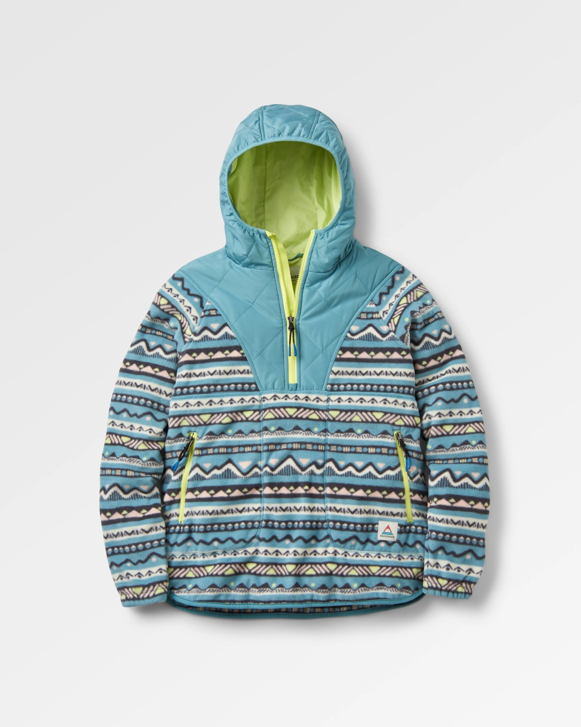 Juana Recycled Polar Hooded Fleece - Mountain Geo Arctic