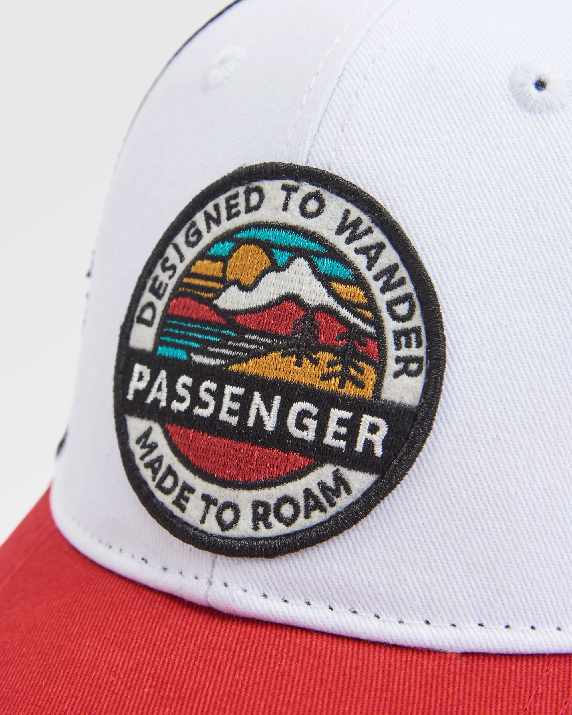 Odyssey Mesh Snapback Cap - Black/ Red Spice - Flatlay