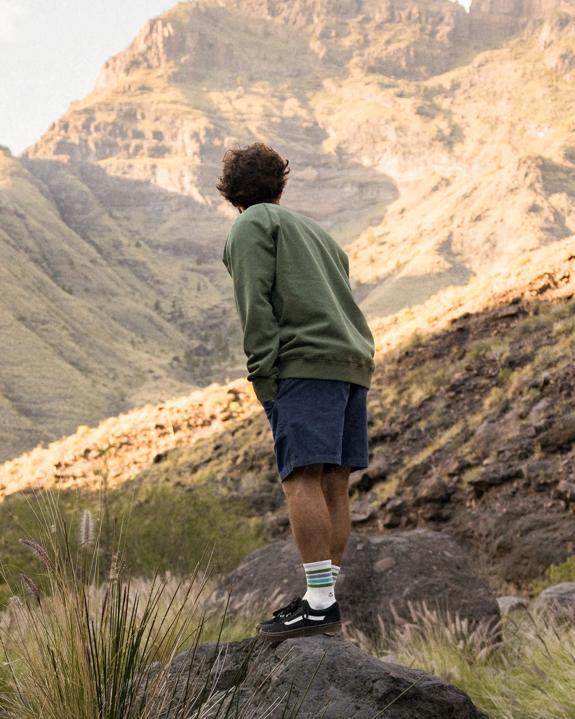 Heritage Recycled Cotton Sweatshirt - Khaki - Lifestyle