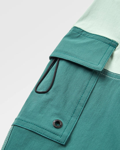 Cutback Recycled Boardshort - Spearmint/Deep Ocean - Flatlay
