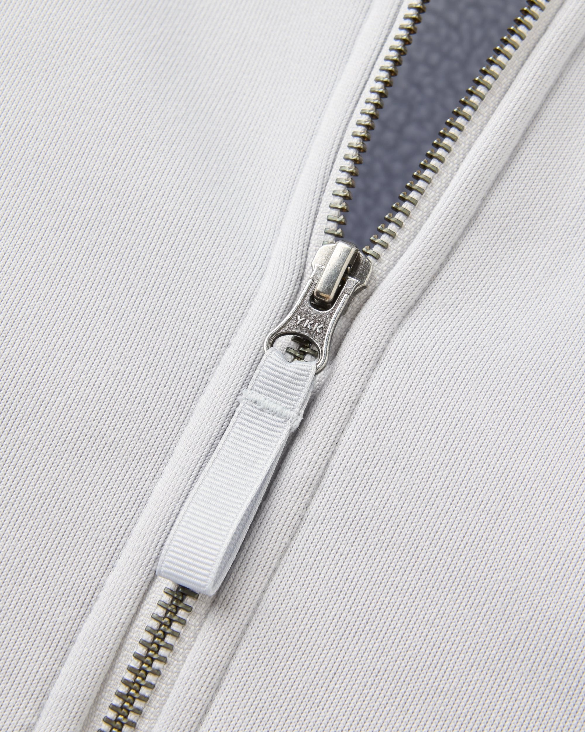 Campout Full Zip Fleece Hoodie - Light Grey - Flatlay