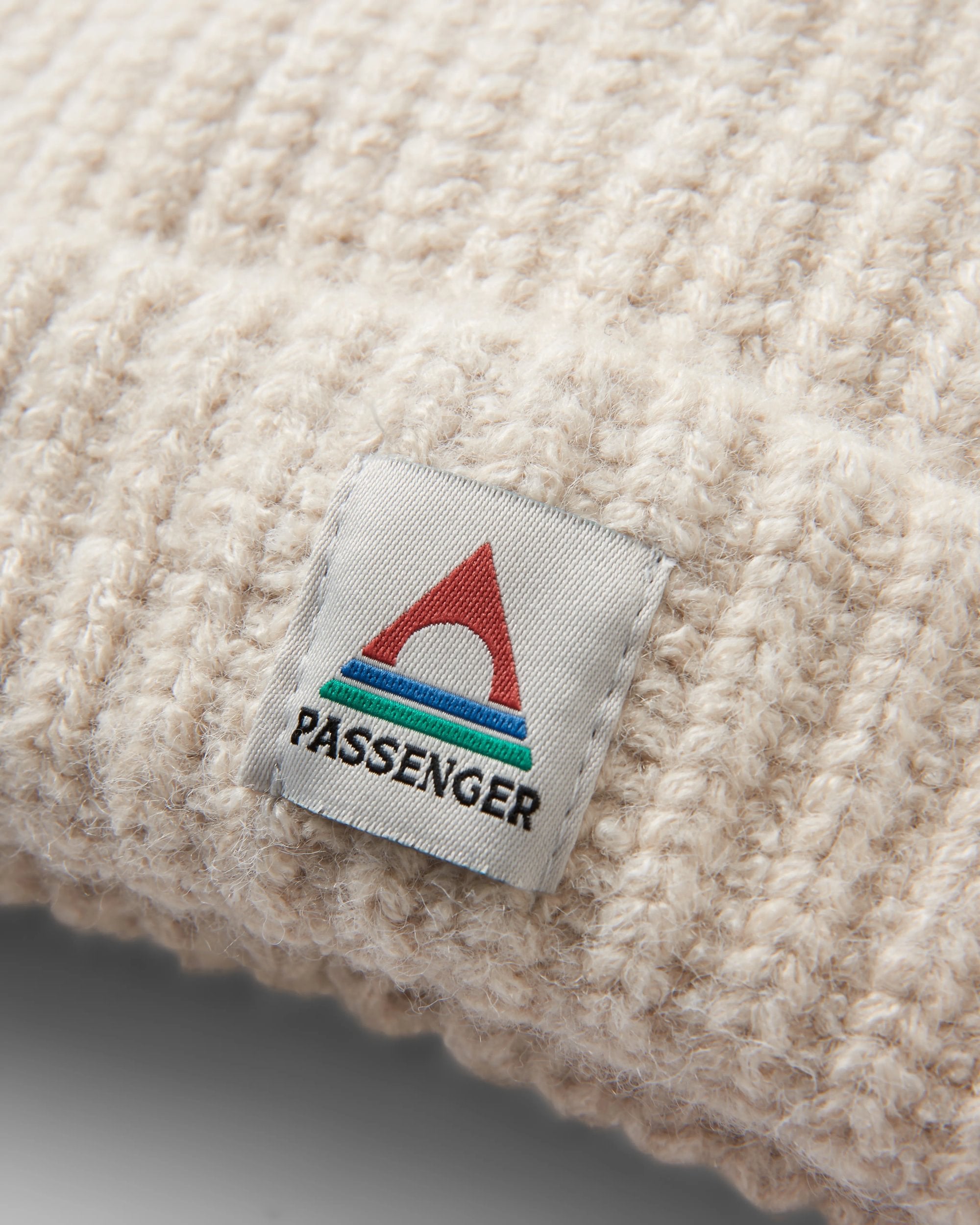 Redwood Fleece Lined Recycled Beanie - Vintage White - Flatlay