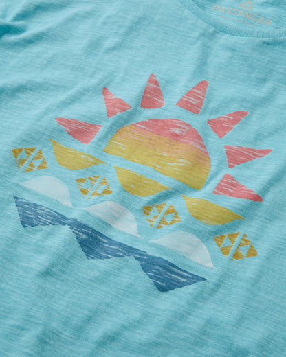 Sunray T-Shirt - Retro Blue - Flatlay